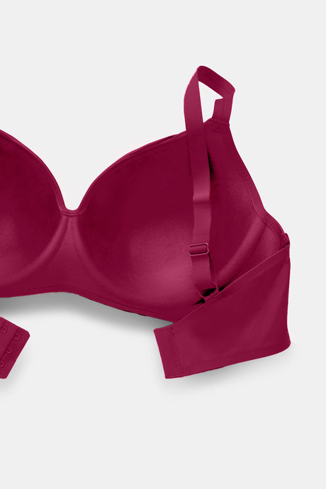 Zivame Wonderwire Padded 3/4Th Coverage T-Shirt Bra - Beet Red — image 6